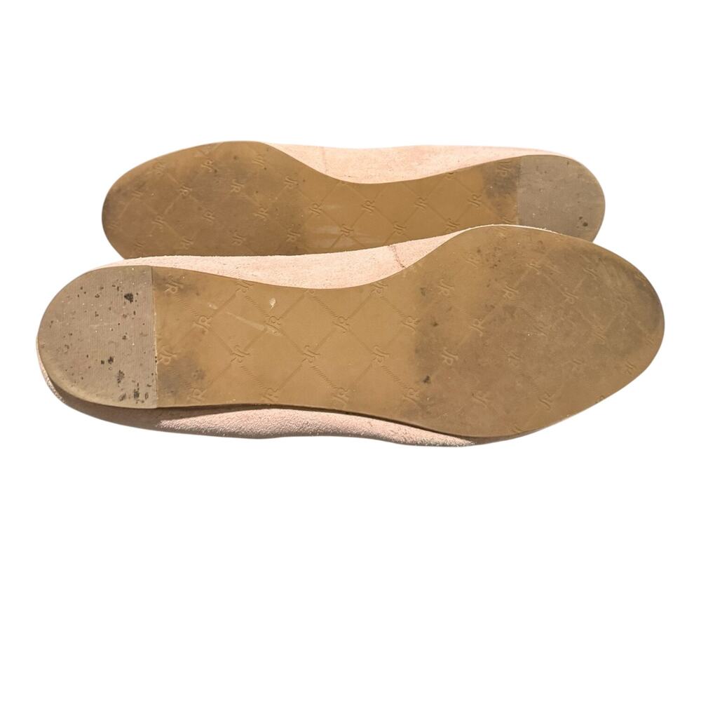 Jack Rogers ANICE Gold Pineapple Suede Flat Pink Blush Embroidered Shoes Size 9 - Picture 9 of 9